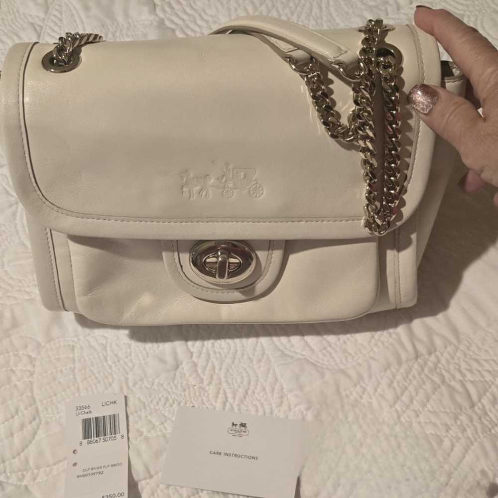 Coach Ranger Flap Crossbody Shoulder Bag, Gold Chain